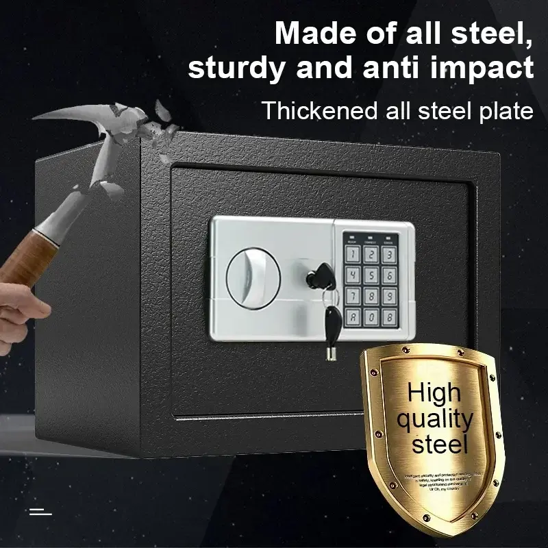 Anti-Theft Fireproof Digital Home Safe with Keypad and Key Lock - Image 3