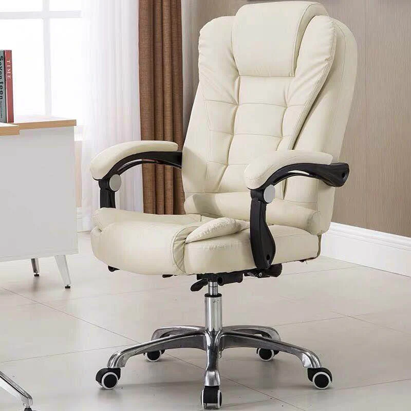 Apex Deluxe Executive Reclining Office Chair (White /Cream) - Image 12