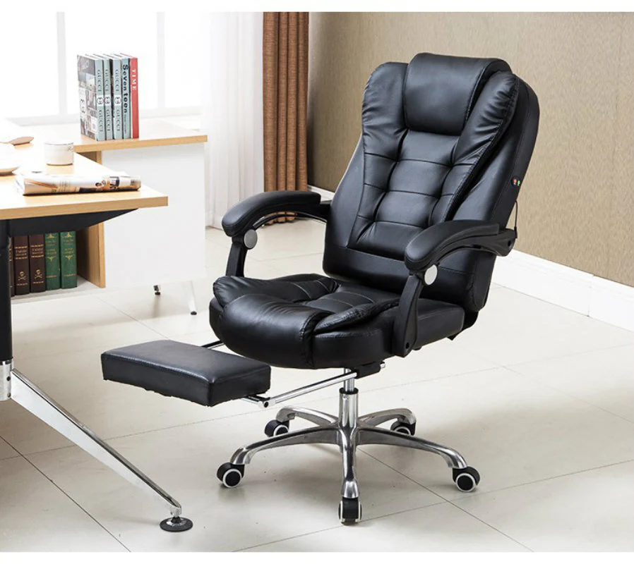 Apex Deluxe Executive Reclining Office Chair with Foot Rest (Black) - Image 10