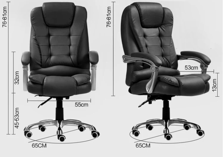 Apex Deluxe Executive Reclining Office Chair with Foot Rest (Black) - Image 16