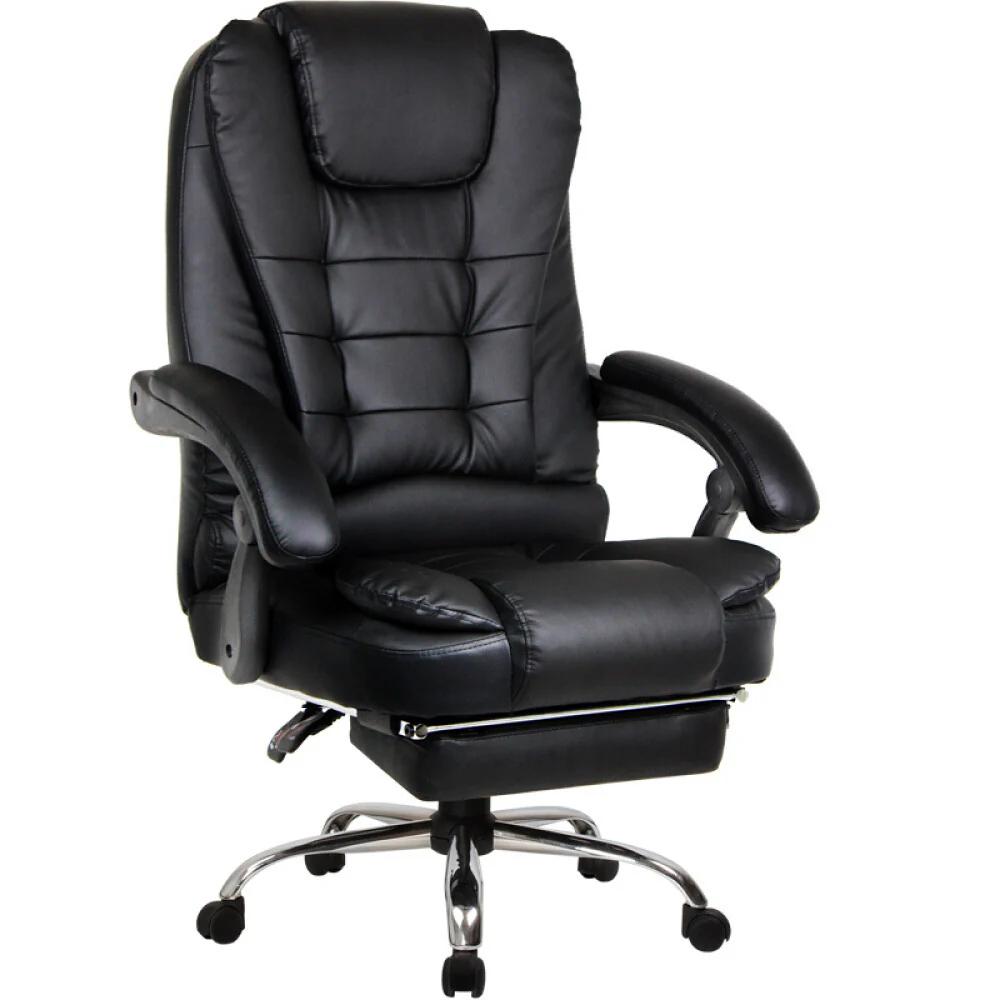 Apex Deluxe Executive Reclining Office Chair with Foot Rest (Black) - Image 6