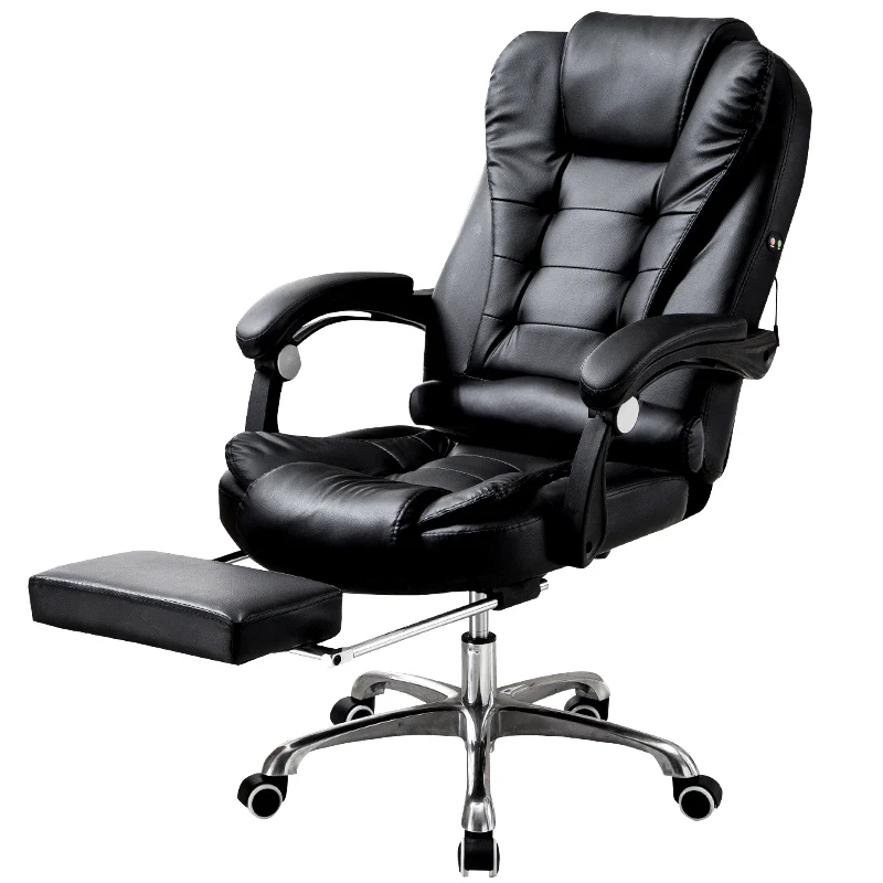 Apex Deluxe Executive Reclining Office Chair with Foot Rest (Black) - Image 8