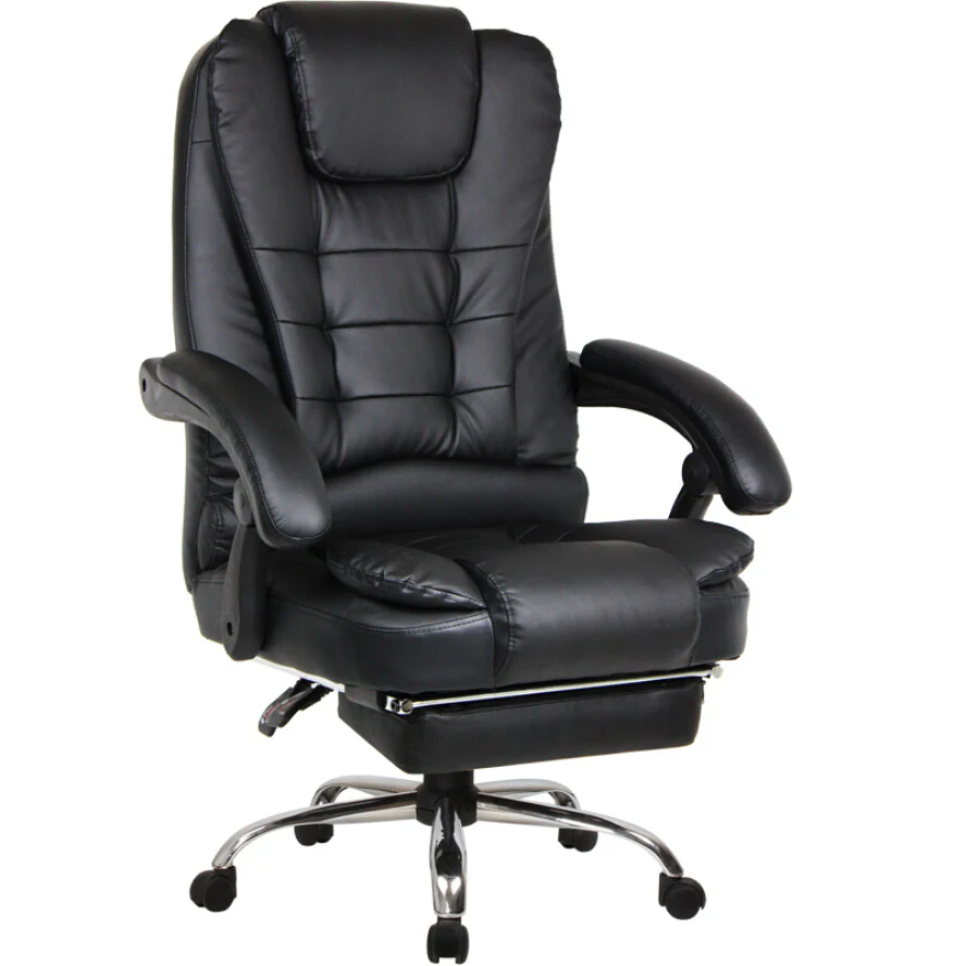 Apex Deluxe Executive Reclining Office Chair with Foot Rest (White/Cream) - Image 17