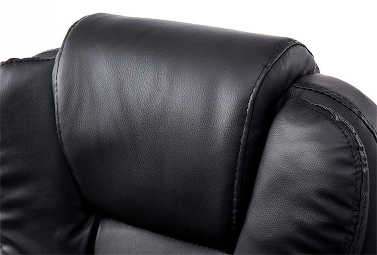 Apex Deluxe Executive Reclining Office Chair with Foot Rest (White/Cream) - Image 9