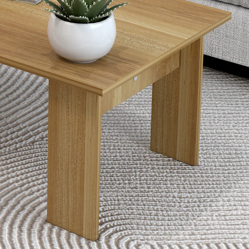 Aphrodite Wooden Coffee Table Desk (Natural Oak) - Image 4