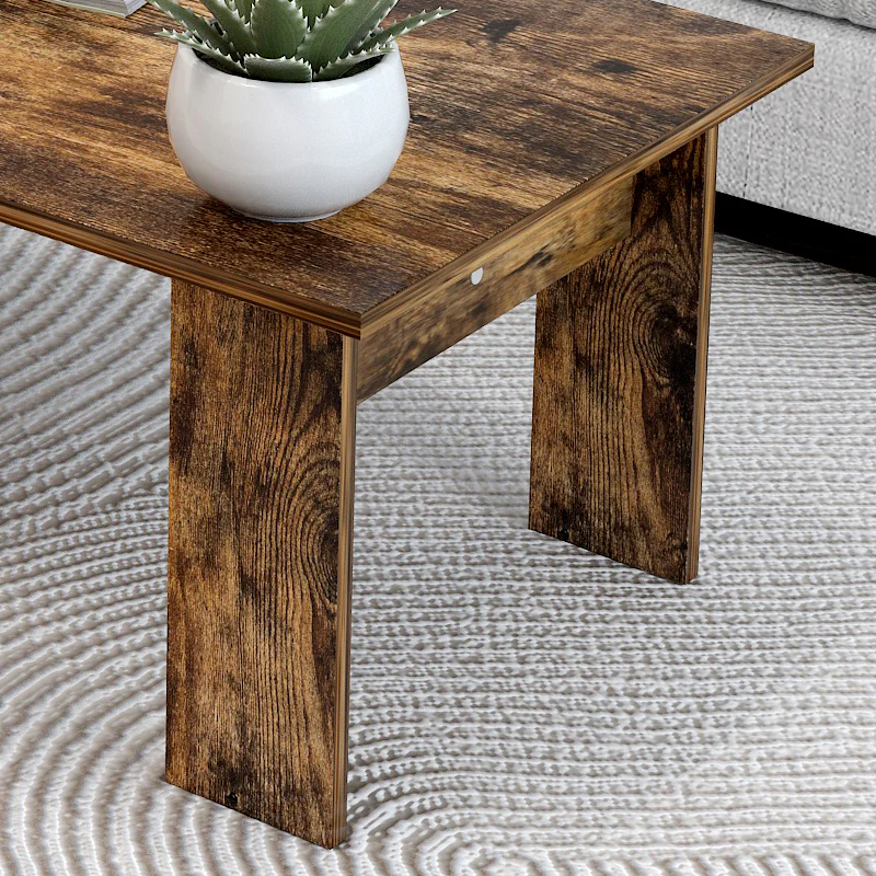 Aphrodite Wooden Coffee Table Desk (Rustic Oak) - Image 6