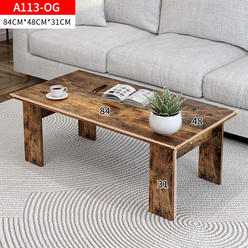 Aphrodite Wooden Coffee Table Desk (Rustic Oak) - Image 7