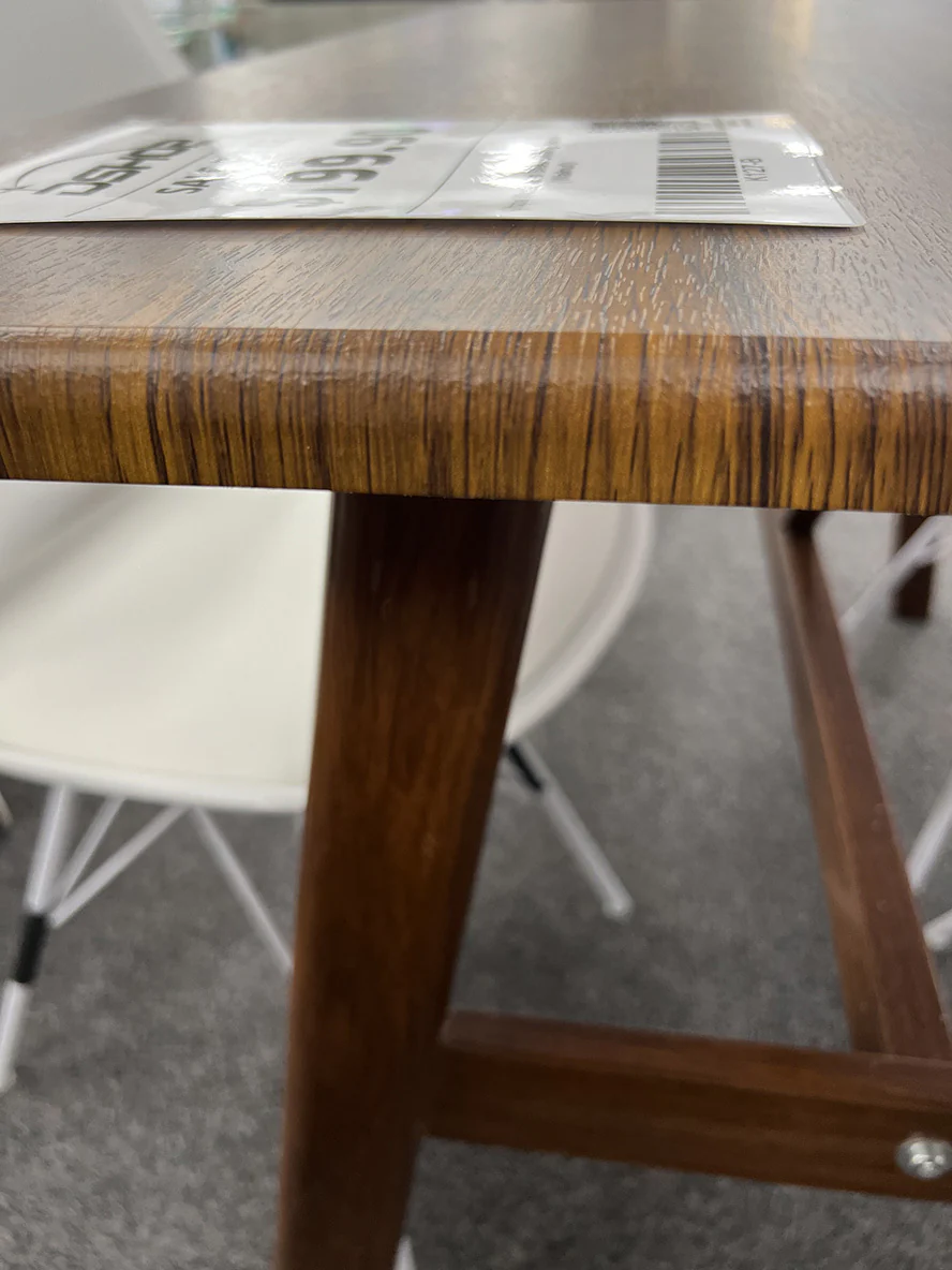 Apollo Wood and Steel Dining Table (Walnut) - Image 10