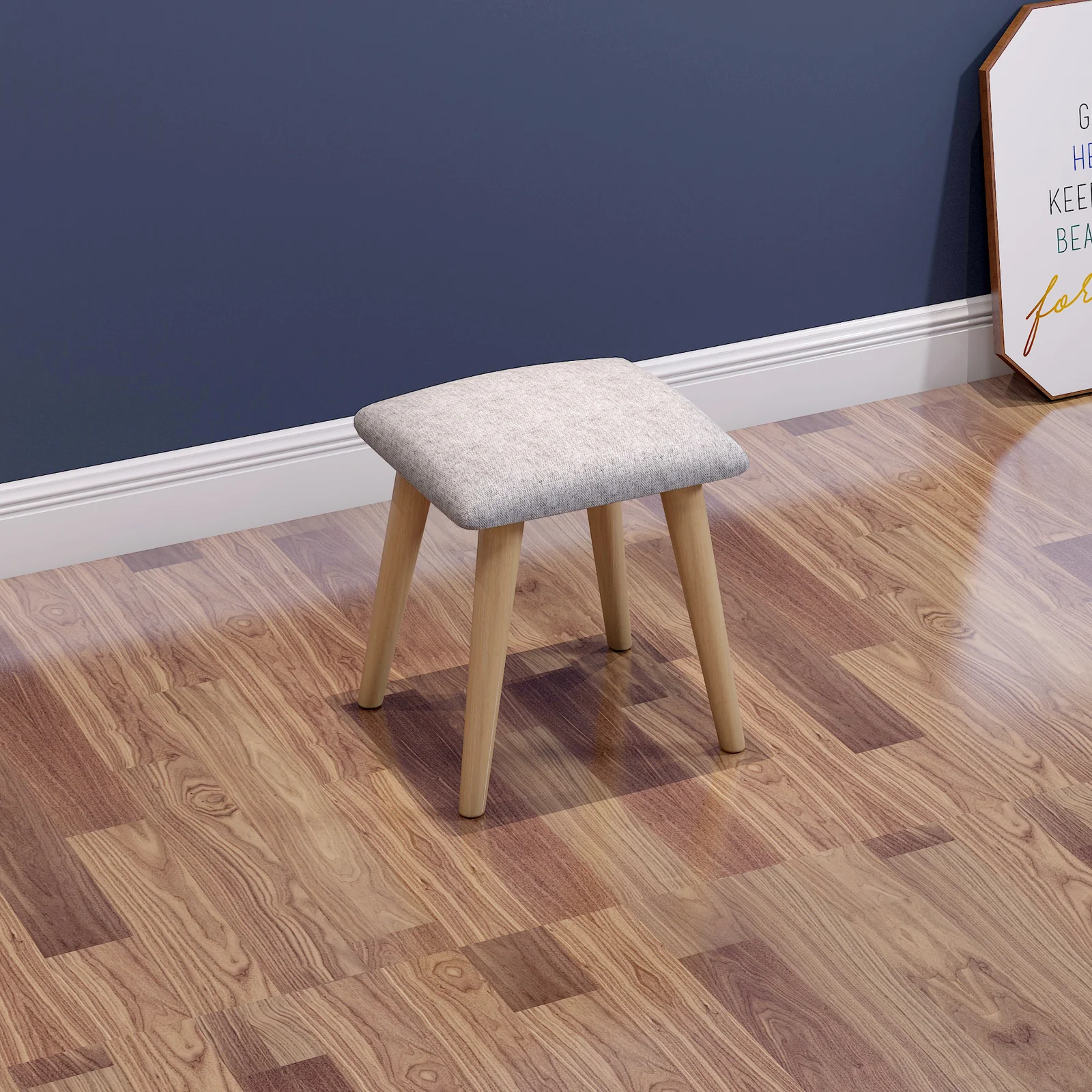 Arcadia Upholstered Padded Dressing Stool - Image 6
