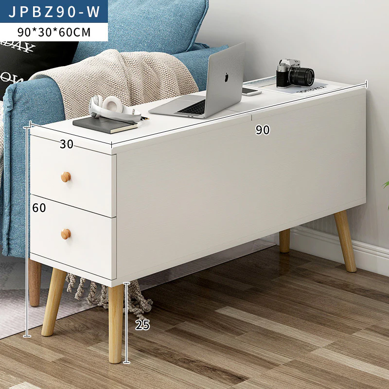 Atlantic Lift Storage Coffee Table with Drawers (White) - 90cm - Image 4