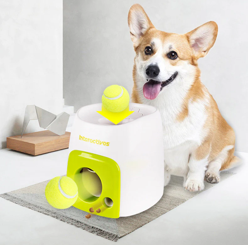Automatic Pet Feeder Interactive Fetch Toy Tennis Ball Launcher Dog Training Machine - Image 15
