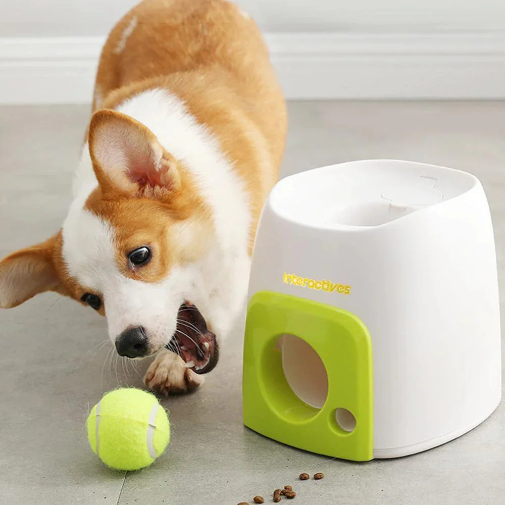 Automatic Pet Feeder Interactive Fetch Toy Tennis Ball Launcher Dog Training Machine - Image 4