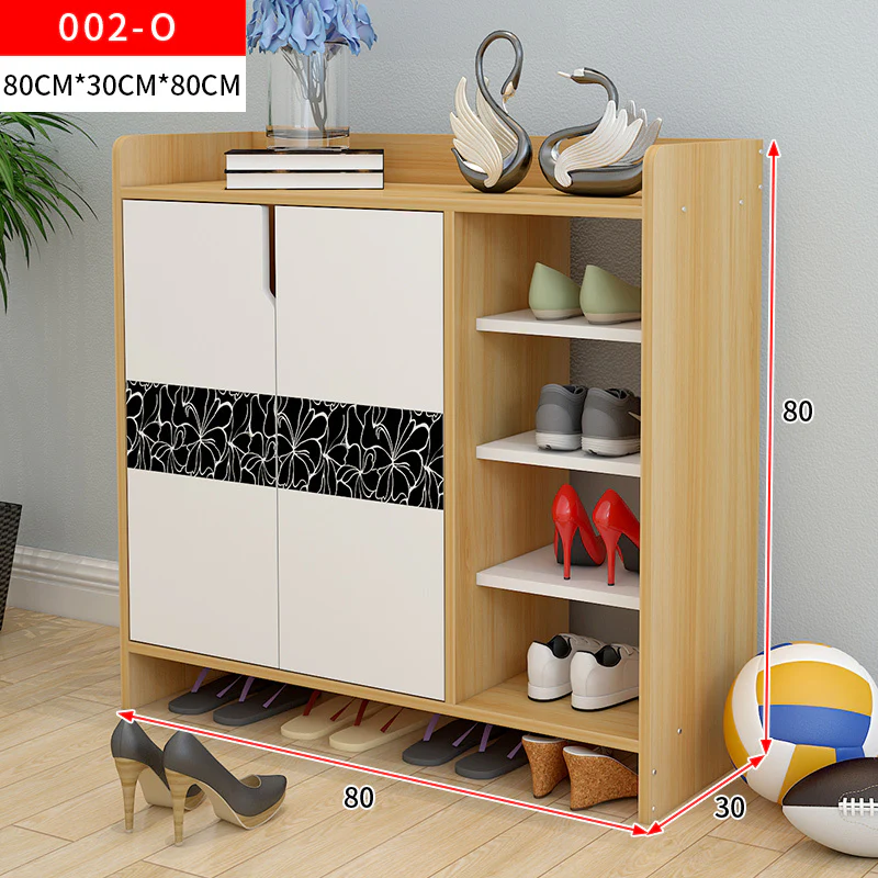 Avenue Deluxe Contemporary Wooden Shoe Storage Cabinet - Image 4