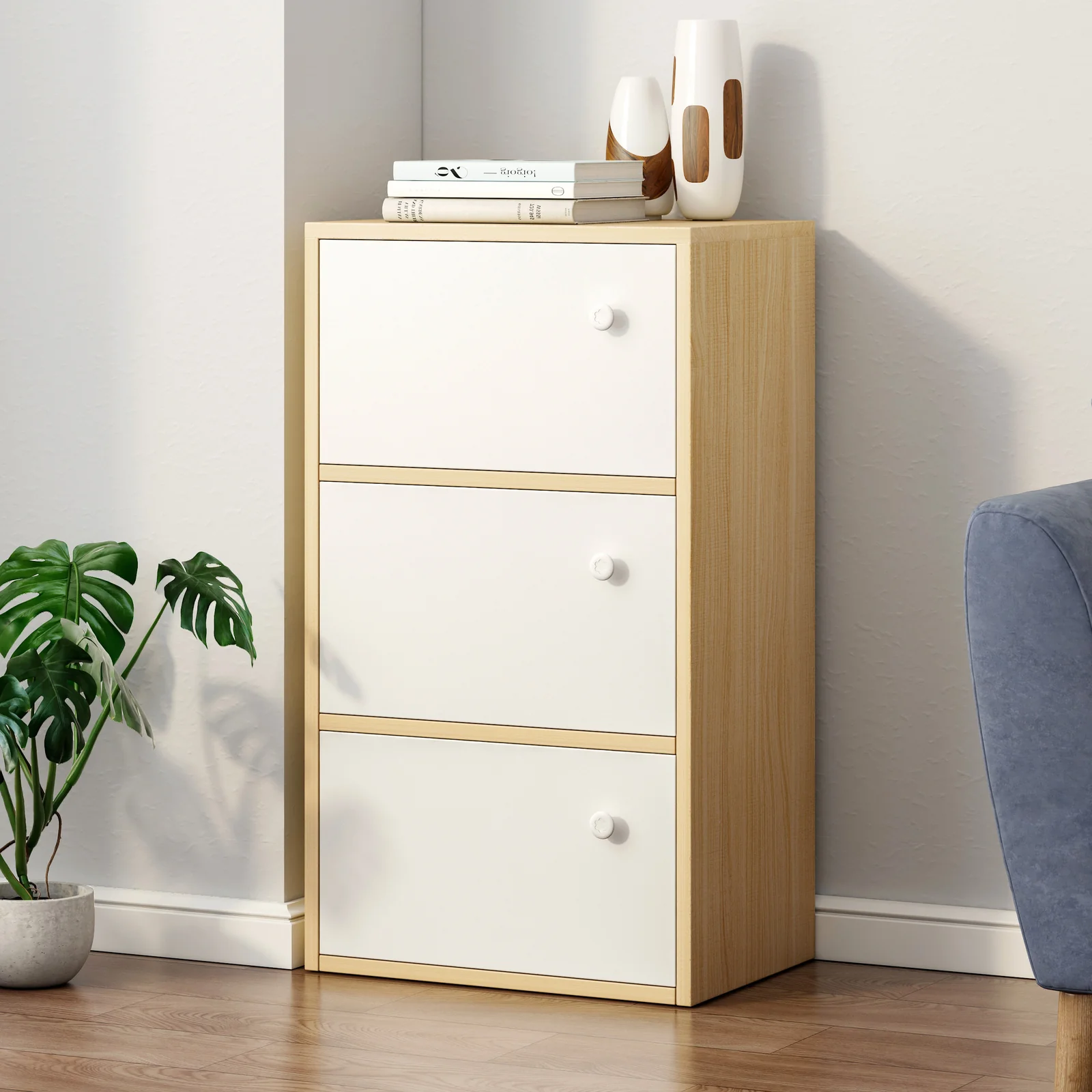 Avidity Utility Storage Cabinet Tallboy Bedside Table - Image 8