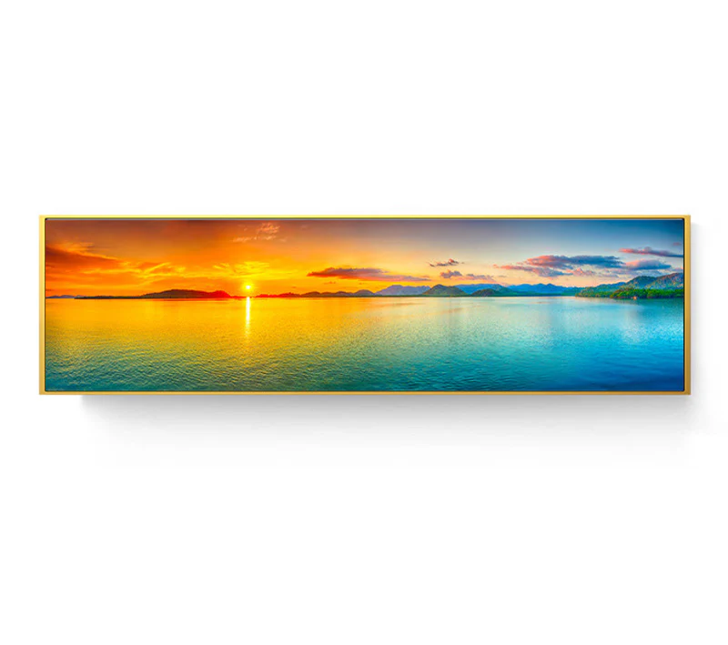 Beach Painting Framed Long Canvas Wall Art - 100cm x 30cm - Image 5
