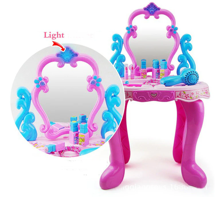Beauty Dresser Make Up Vanity Table Play Set with Music and Light - Image 4