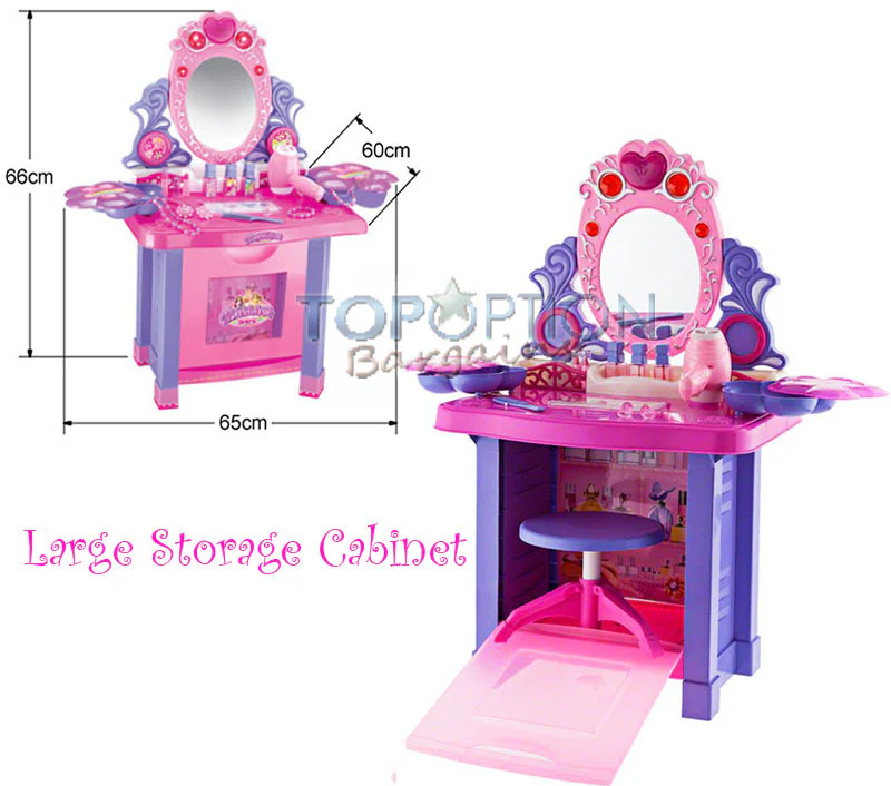 Beauty Dresser Make Up Vanity Table Play Set with Music & Light - Image 14