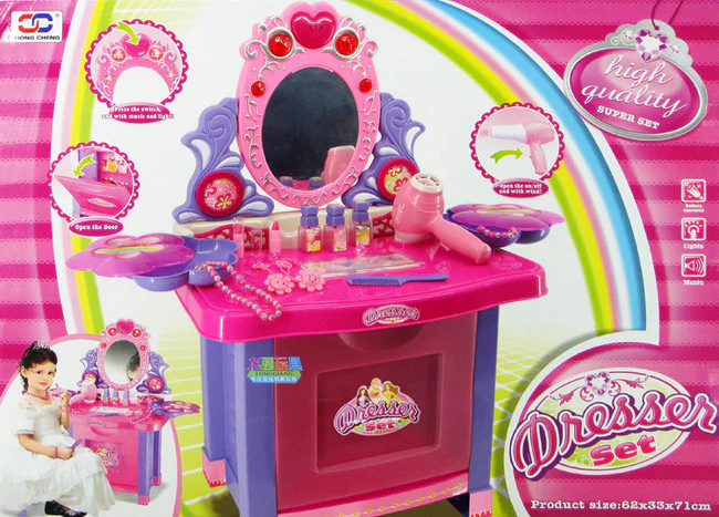 Beauty Dresser Make Up Vanity Table Play Set with Music & Light - Image 17