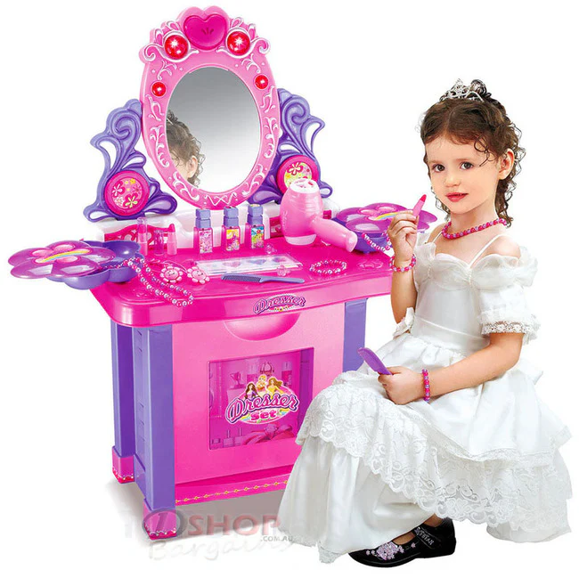 Beauty Dresser Make Up Vanity Table Play Set with Music & Light - Image 18
