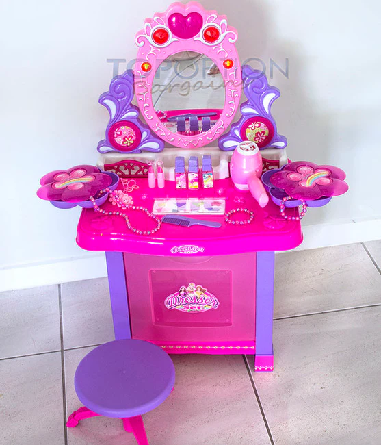 Beauty Dresser Make Up Vanity Table Play Set with Music & Light - Image 4