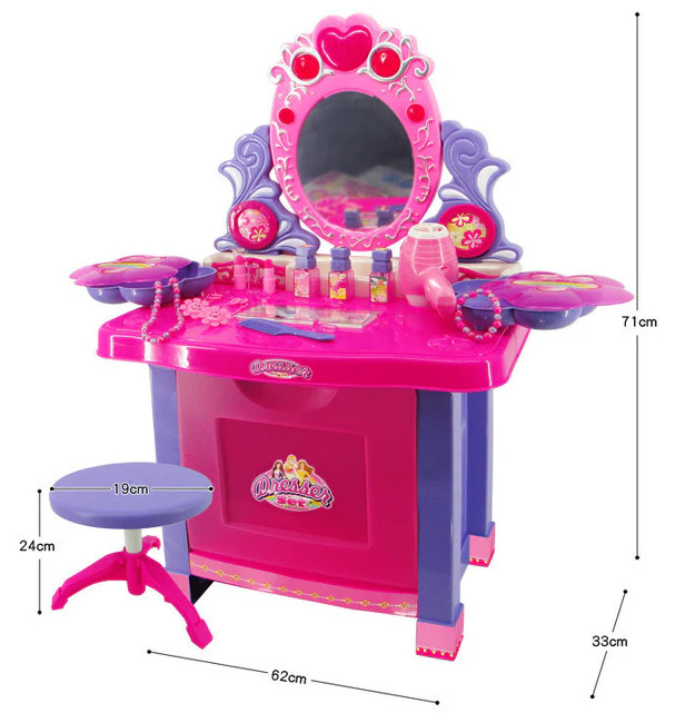 Beauty Dresser Make Up Vanity Table Play Set with Music & Light - Image 5