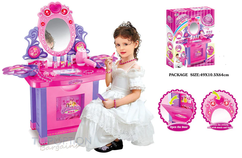 Beauty Dresser Make Up Vanity Table Play Set with Music & Light - Image 8