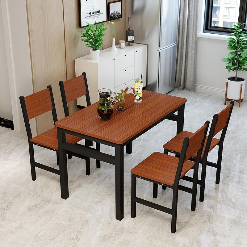 Bliss Wood & Steel Dining Table (Oak & Black) - Image 7