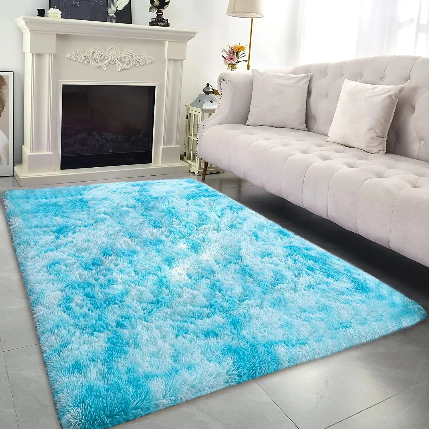 Blue Oasis Bedroom/Living Room Comfortable Shag Rug (200 x 140) - Image 13