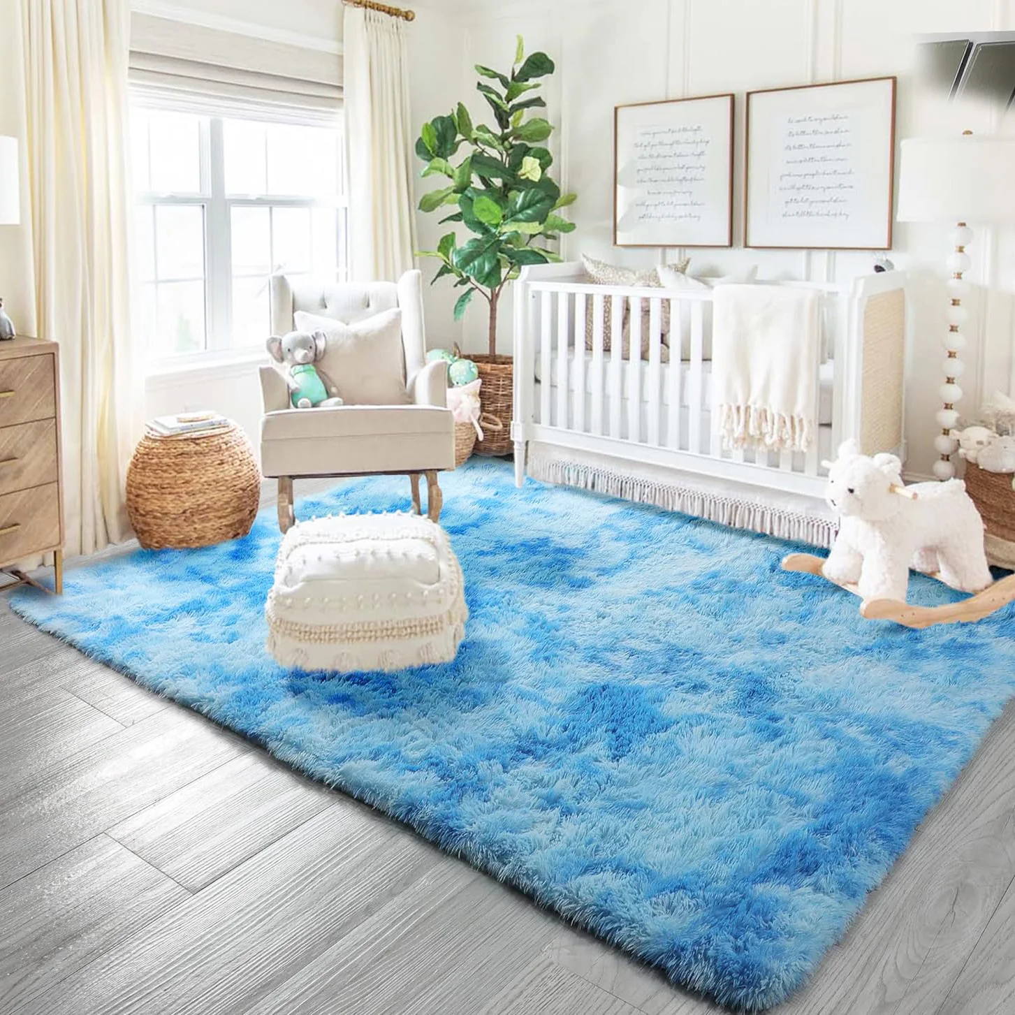 Blue Oasis Bedroom/Living Room Comfortable Shag Rug (200 x 140) - Image 14