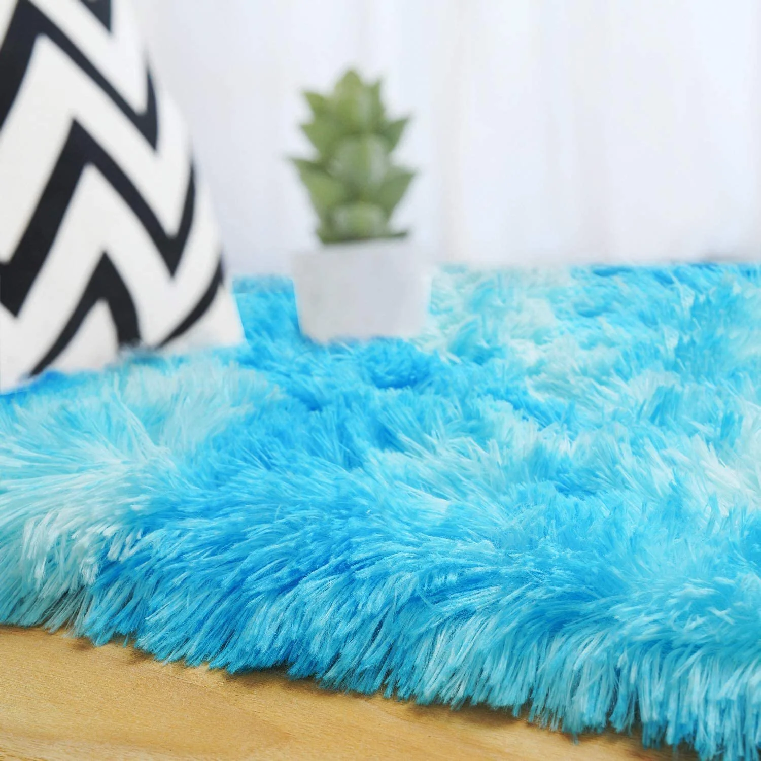 Blue Oasis Bedroom/Living Room Comfortable Shag Rug (200 x 140) - Image 17