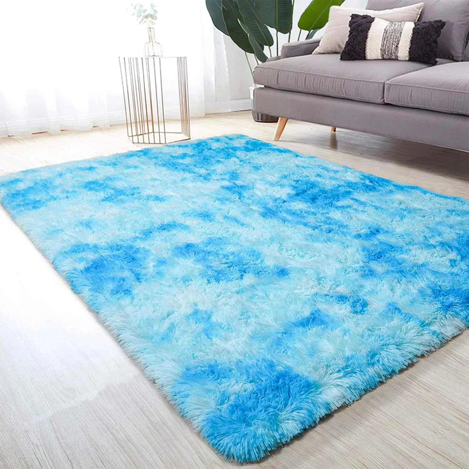Blue Oasis Bedroom/Living Room Comfortable Shag Rug (200 x 140) - Image 19