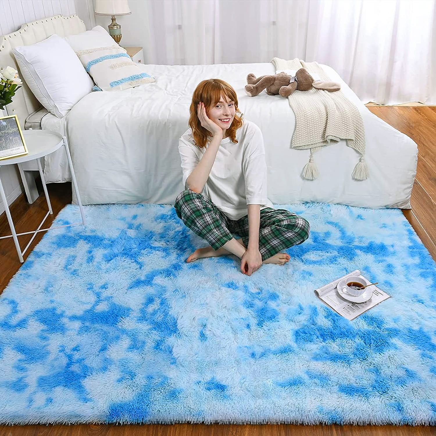 Blue Oasis Bedroom/Living Room Comfortable Shag Rug (200 x 140) - Image 21