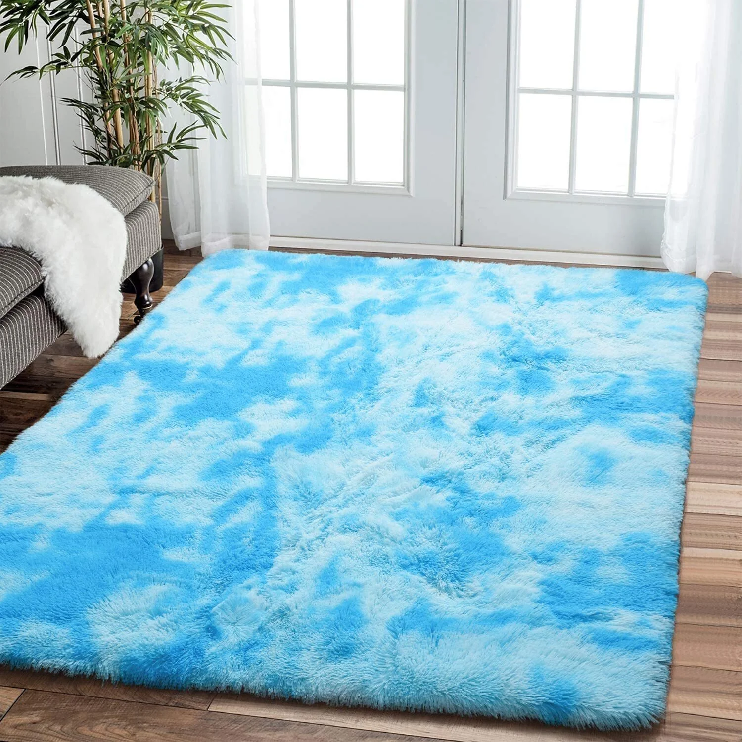 Blue Oasis Bedroom/Living Room Comfortable Shag Rug (200 x 140) - Image 25