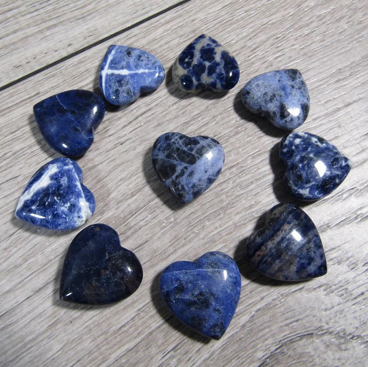 Blue Sodalite Crystal Heart Stone Natural Gemstone - Image 3