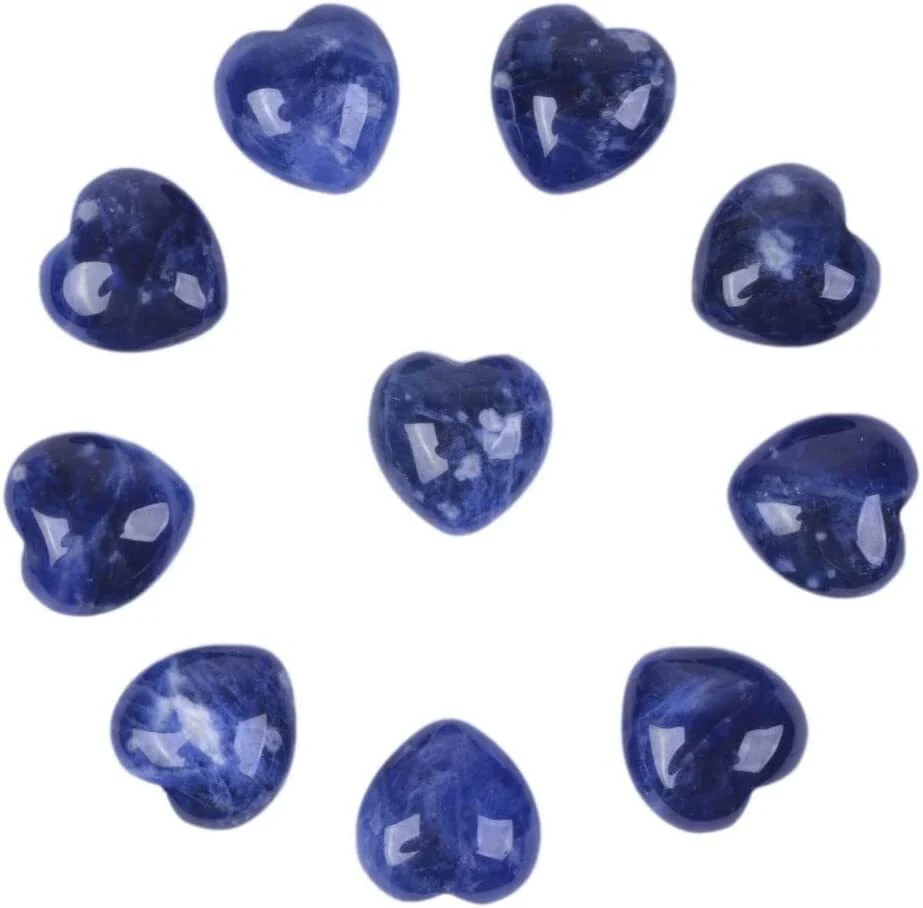 Blue Sodalite Crystal Heart Stone Natural Gemstone - Image 4