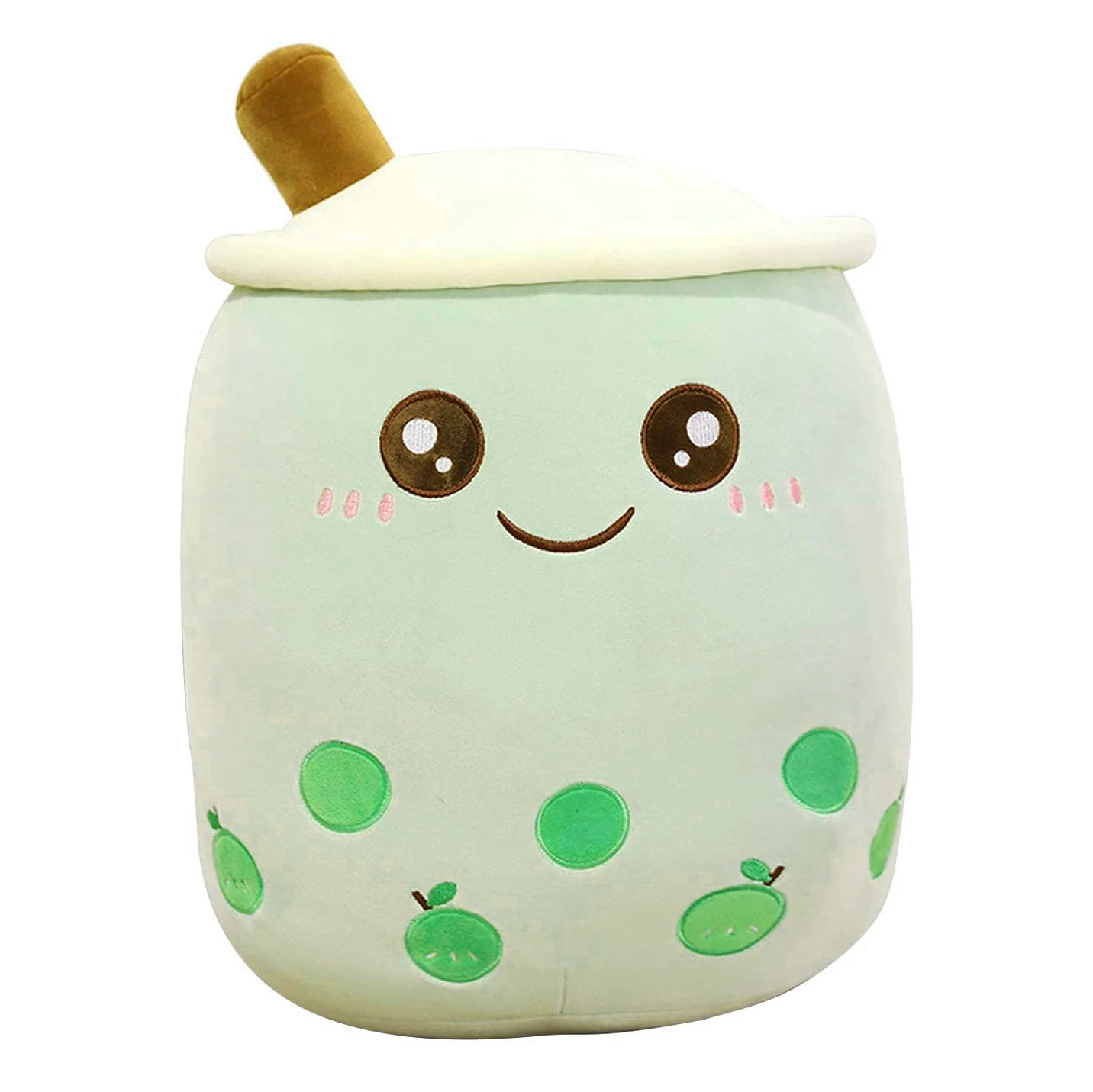 Bubble Tea Plush Toy Boba Cuddly Doll Pillow Cushion - 30cm, Green - Image 10