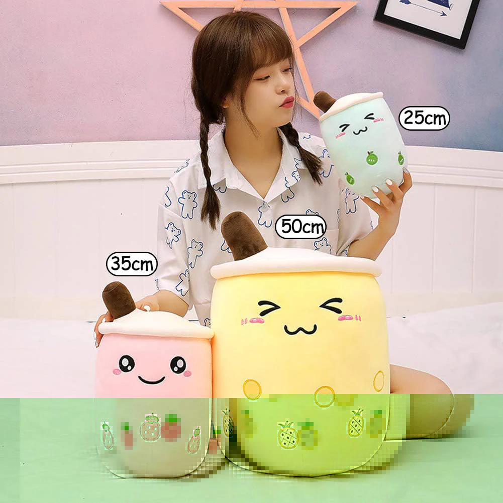 Bubble Tea Plush Toy Boba Cuddly Doll Pillow Cushion - 30cm, Green - Image 9
