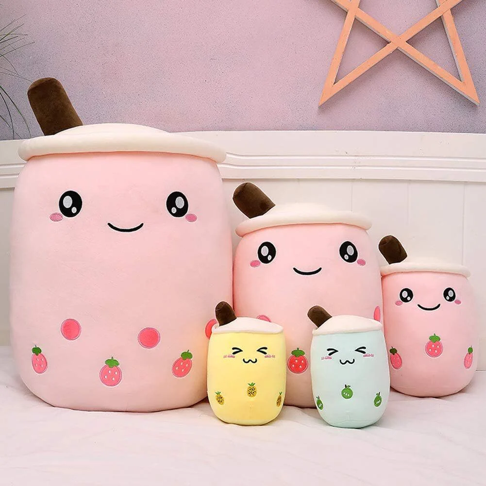 Bubble Tea Plush Toy Boba Cuddly Doll Pillow Cushion - 30cm, Pink - Image 12