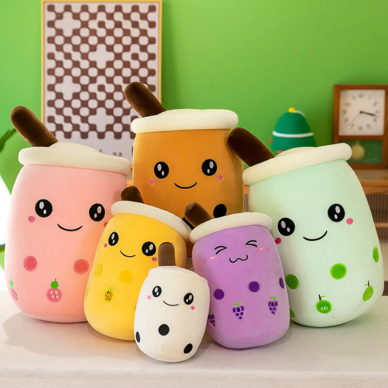 Bubble Tea Plush Toy Boba Cuddly Doll Pillow Cushion - 30cm, Pink - Image 13