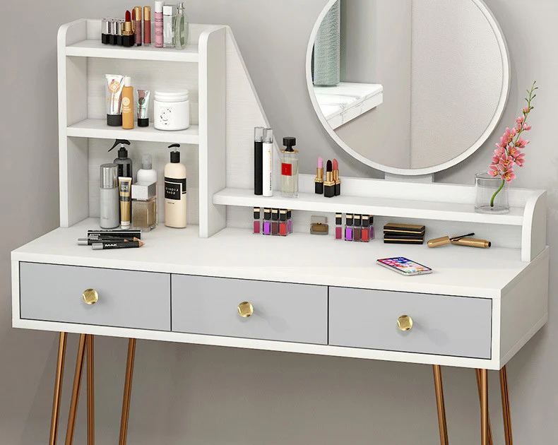 Caesar Deluxe Large Dresser Vanity Table with Mirror and Storage Drawers - Image 3