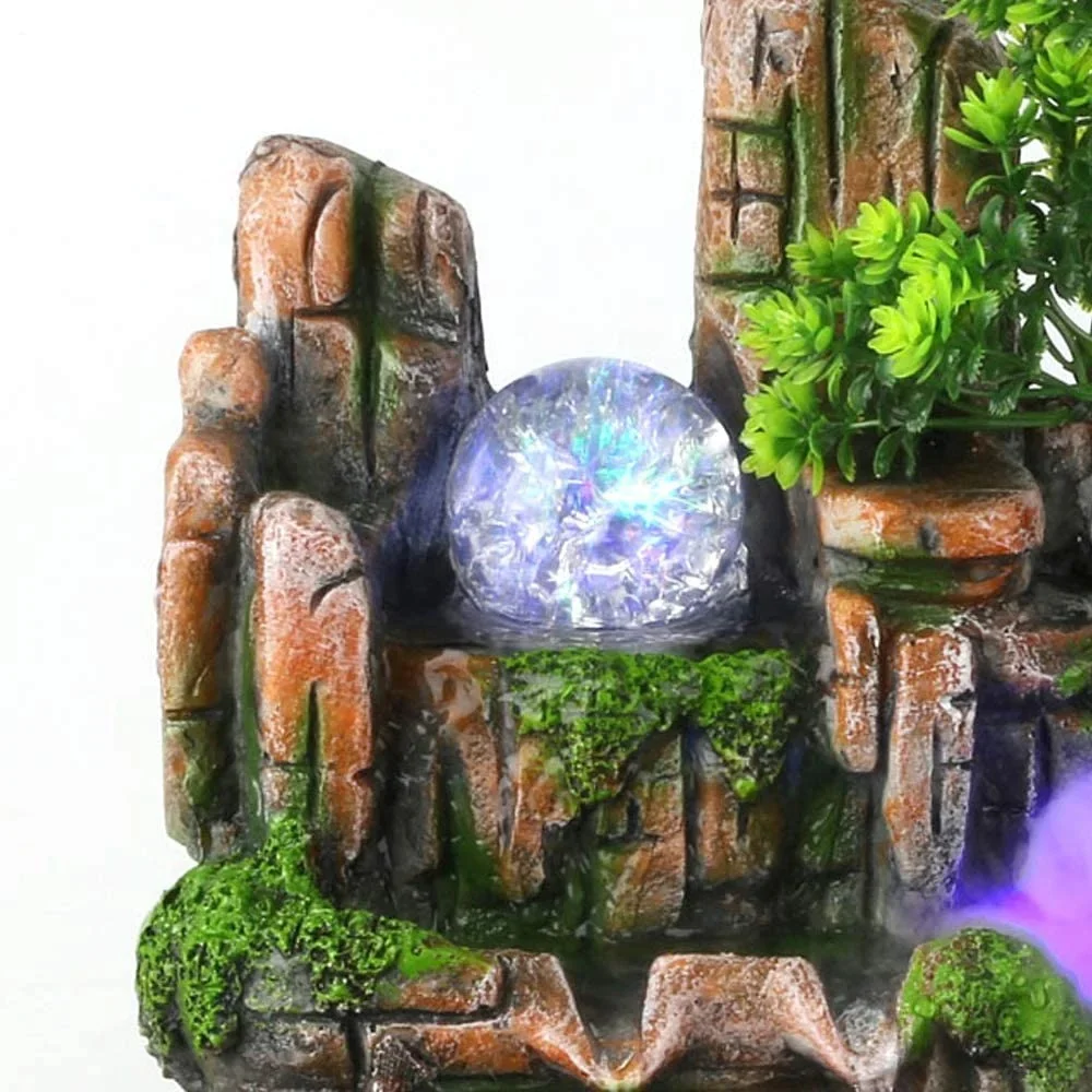 Calming Fountain Water Feature Ornament with Fish Tank - Image 3