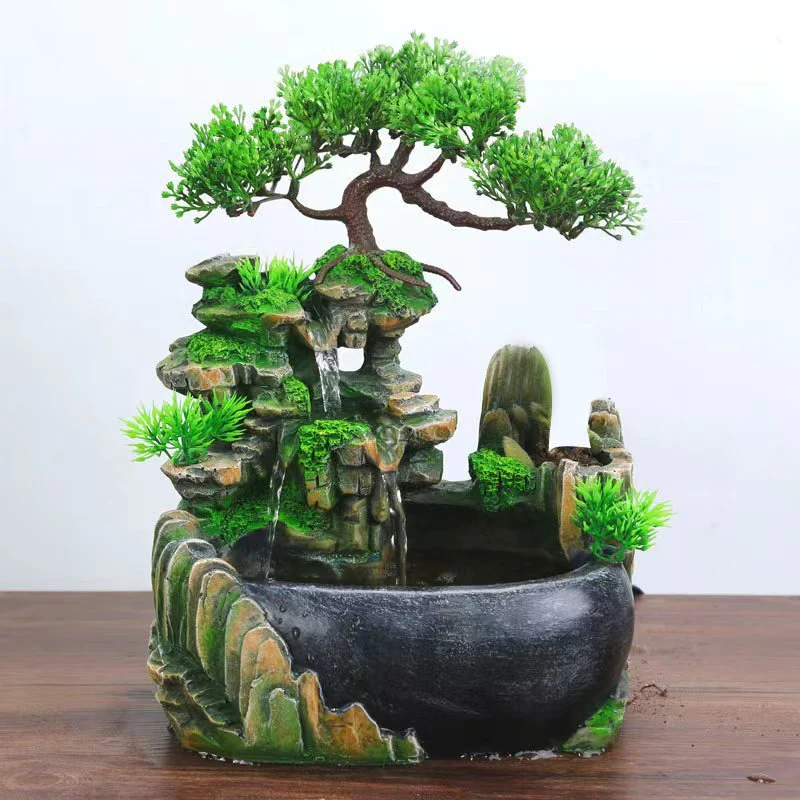 Calming Waterfall Fountain Bonsai Tree Water Feature Ornament - Image 8
