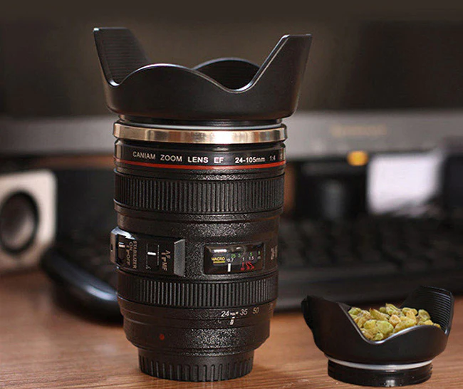 Camera Lens Stainless Steel Cup Mug - Image 3