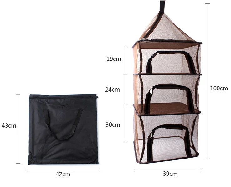 Camping Outdoor Foldable Storage Bag Mesh Dryer - Image 5
