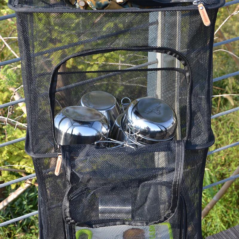 Camping Outdoor Foldable Storage Bag Mesh Dryer - Image 6