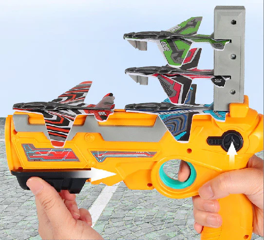 Catapult Plane Gun Foam Aeroplane with 4 Gliders - Image 2