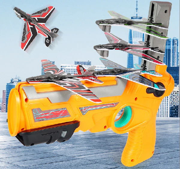 Catapult Plane Gun Foam Aeroplane with 4 Gliders - Image 5