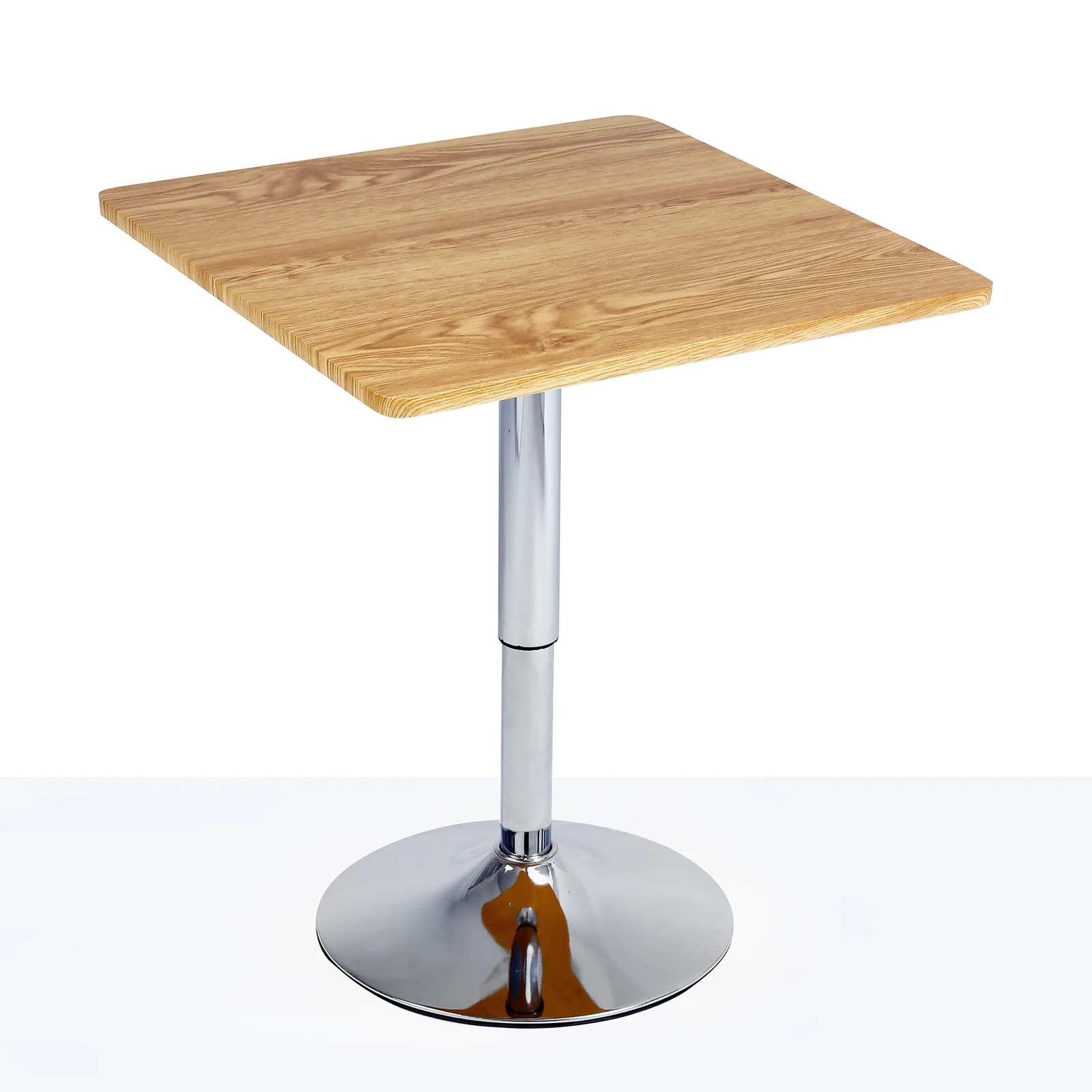 Century Designer Bar Table Height Adjustable with Gas Lift (Oak/Stainless Steel) - Image 10