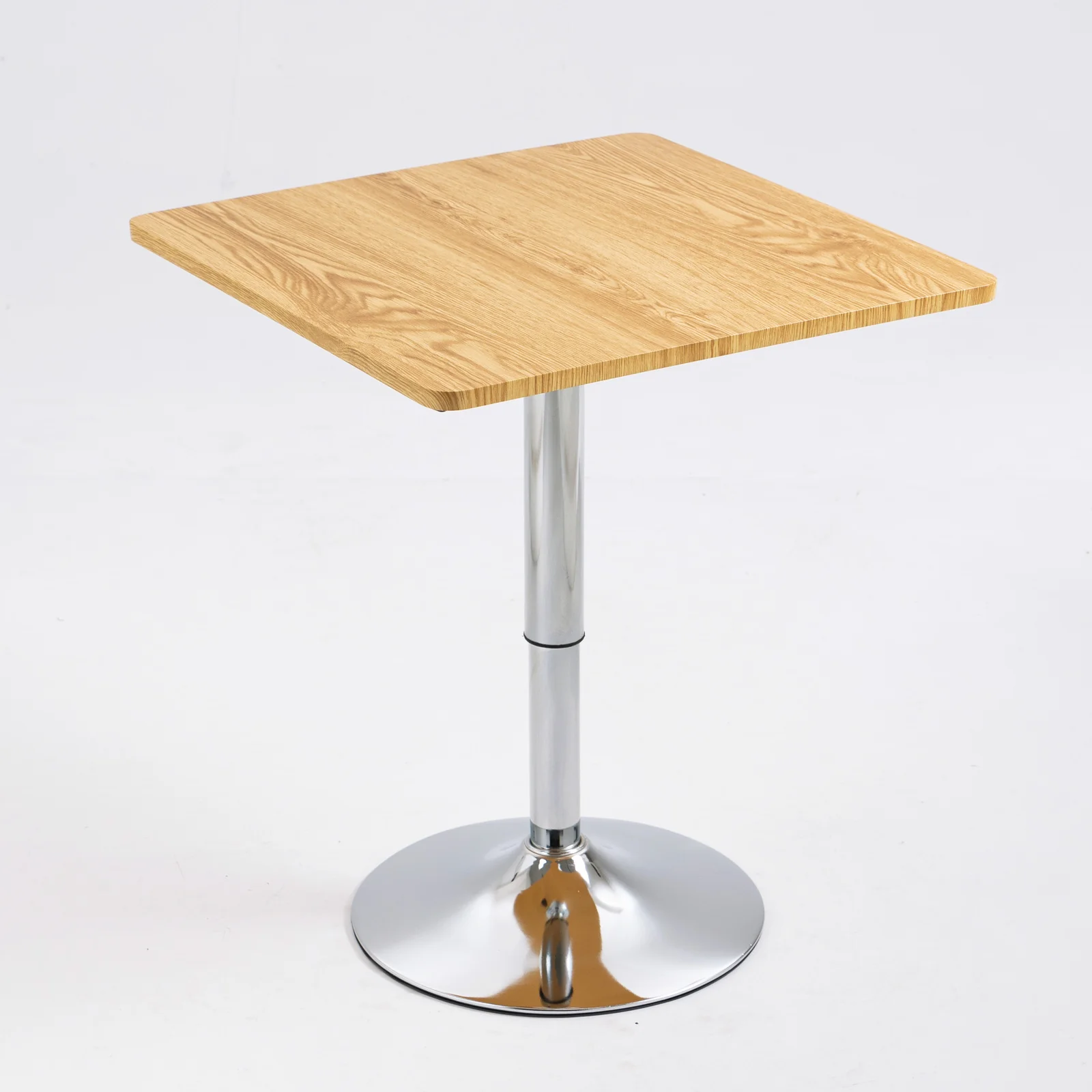 Century Designer Bar Table Height Adjustable with Gas Lift (Oak/Stainless Steel) - Image 14