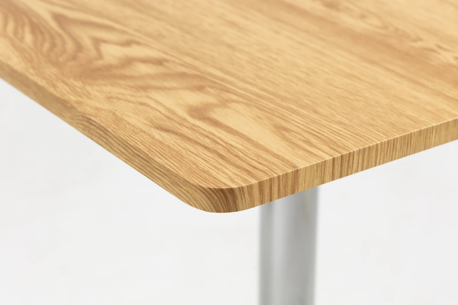 Century Designer Bar Table Height Adjustable with Gas Lift (Oak/Stainless Steel) - Image 4
